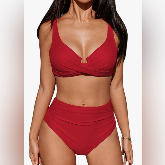 NWT CUPSHE Women's Bikini Sets High Waisted Swimsuit - Picture 1 of 8